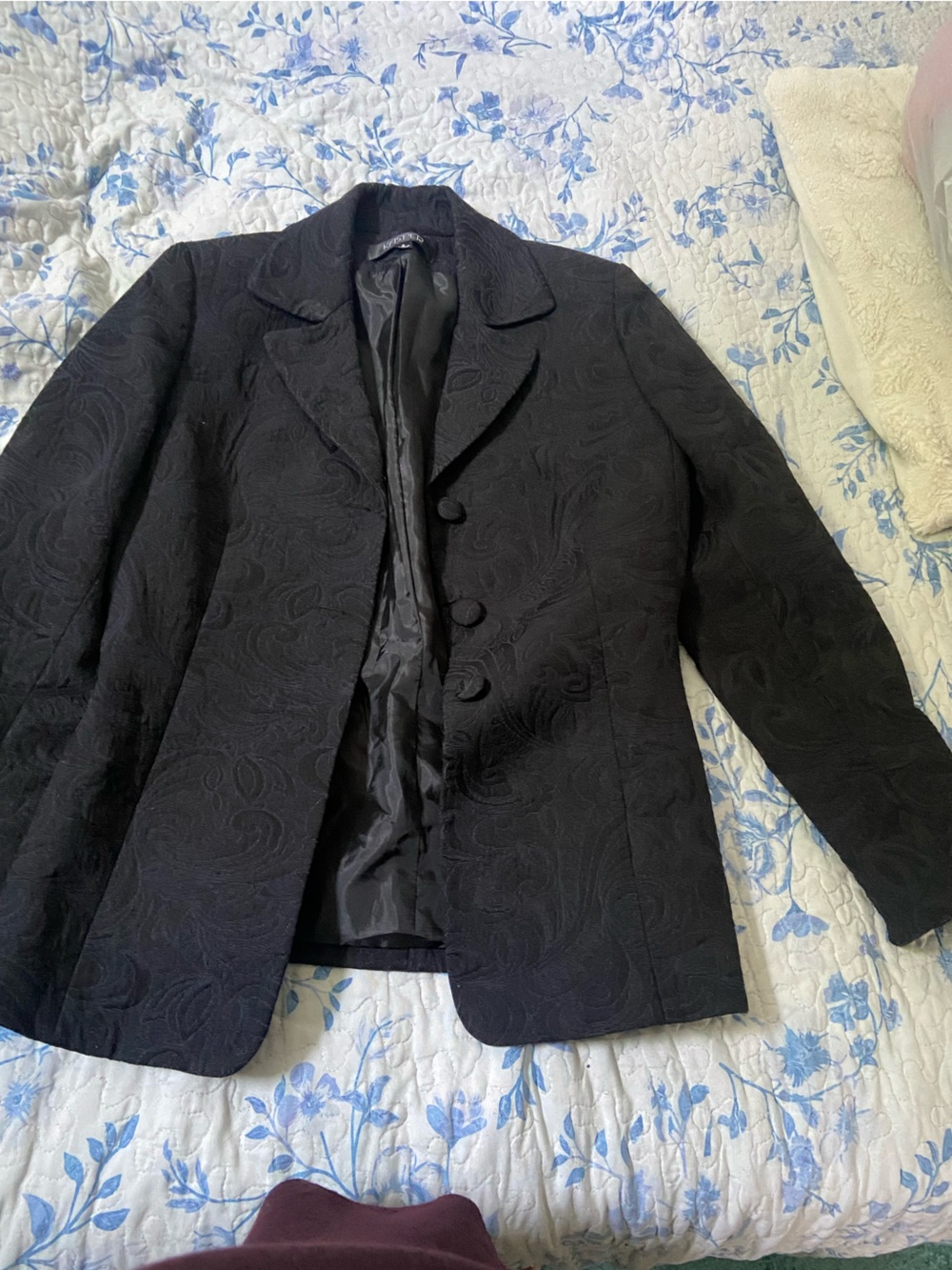 Kasper Black Textured Dress Jacket